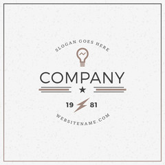 Minimal and Clean Vintage Hipster Logotype Template