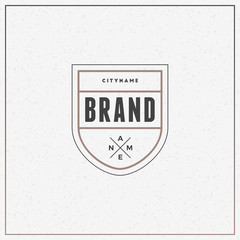 Minimal and Clean Vintage Hipster Logotype Template