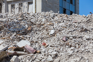 Demolished house before reconstruction