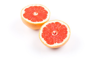 Fototapeta na wymiar slice of grapefruit isolated on white background