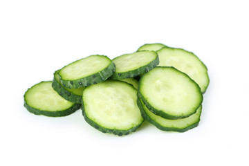 Fresh cucumber isolated on white