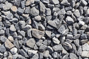Crushed grey stones