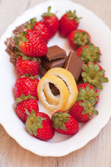 strawberries and chocolate