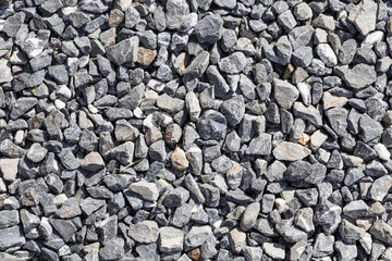 Crushed grey stones