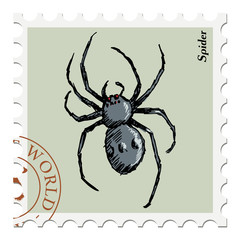 stamp with spider