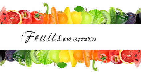 Fresh color fruits and vegetables