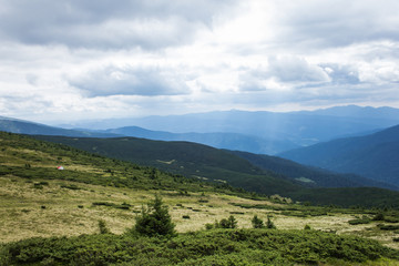 Fototapeta na wymiar scenic edge of the Carpathian Mountains. Ukraine