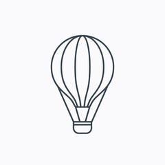 Air balloon icon. Fly transport sign.