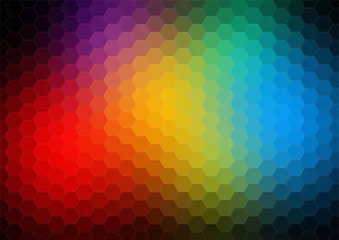 Fensteraufkleber colorful pattern of triangle geometric shapes © igor_shmel