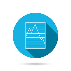 Chart icon. Graph diagram sign.