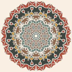 Oriental mandala motif round lase pattern background, like