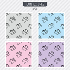 Race road icon. Finishing flag with timer sign.