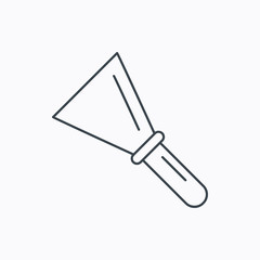 Spatula icon. Finishing repair tool sign.