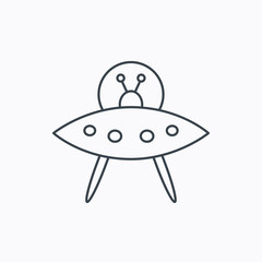 UFO icon. Unknown flying object sign.