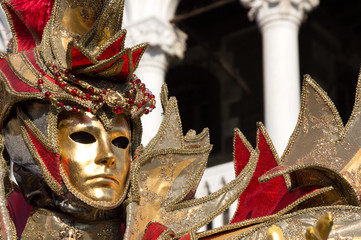Venice Carnival golden mask