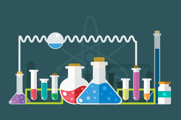 Science lab icons isolated vector set