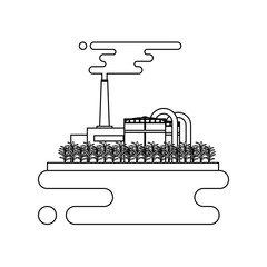 Vector concept of biofuels refinery plant for processing natural