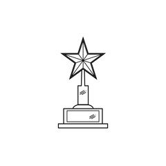 outline illustration of trophy cup