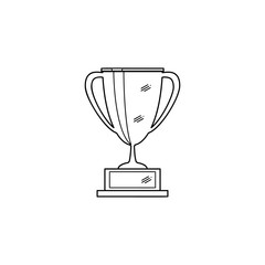 outline illustration of trophy cup