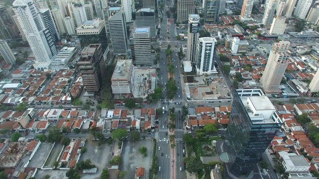 Aerial View of Faria Lima Street, Sao Paulo, Brazil