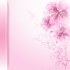 vector background with pastel flowers