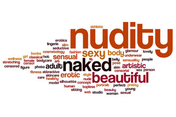 Fototapeta premium Nudity word cloud concept