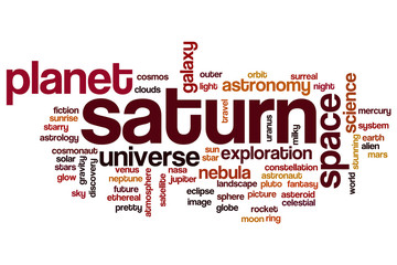 Saturn word cloud concept