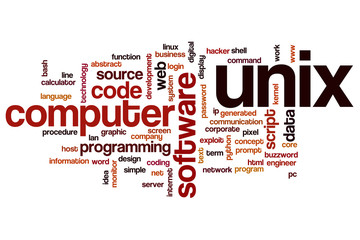 Unix word cloud concept