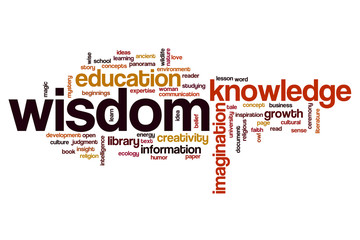 Wisdom word cloud concept