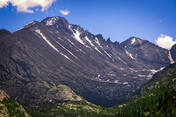 Longs Peak and the Keyboard of the Winds, Rocky Mountain National Park, Colorado, USA.