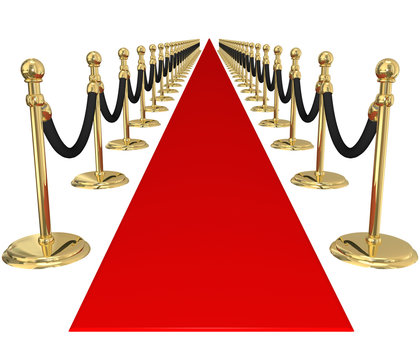 Red Carpet Gold Stanchions Exclusive VIP Party Event Invitation