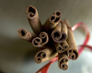 A bunch of cinnamon sticks