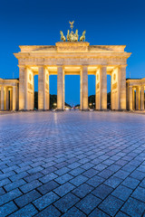 Obraz premium Brama Brandenburska o świcie, Berlin, Niemcy