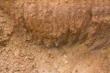 .Above ground traces drilling