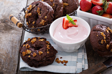 Chocolate homemade bagels