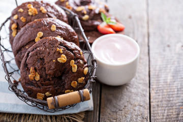 Chocolate homemade bagels