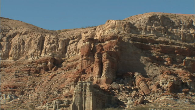 Pan sandstone cliffs in California Desert