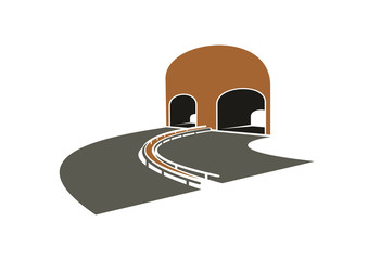 Highway lane turns to a tunnel