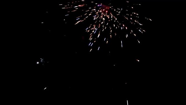 fireworks new year on black sky background
 