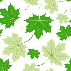 Green Leafs Seamless Pattern