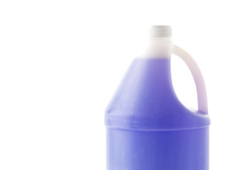 liquid detergent bottle on white background