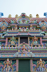 Hindu Temple Colorful Decoration