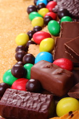 A lot of sweets and cane brown sugar, unhealthy food