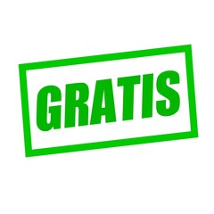 gratis green stamp text on white