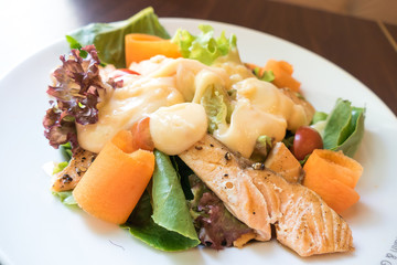 grill salmon ceasar salad