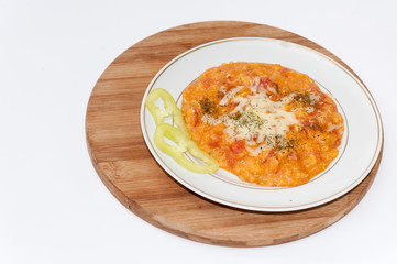 Balkan traditional tomato and paprika stew