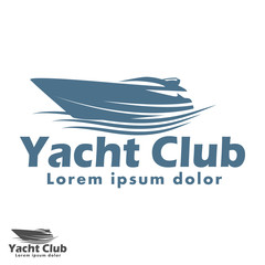yacht club logo blue