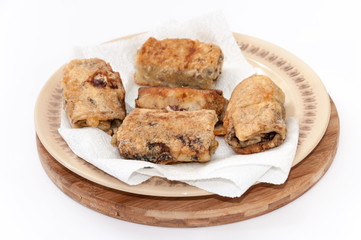 Drying from oil rolled pancakes