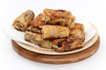 Drying from oil rolled pancakes