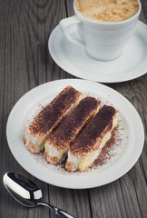Coffee and cake as a background. Concept and idea